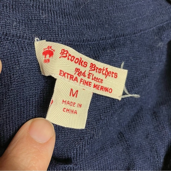 Brooks Brothers merino wool sweater navy blue size medium/small - Picture 3 of 5